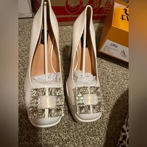 Women’s flower rhinestone high heels